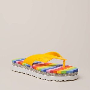 My Rainbow Jeweled Platform Sandals